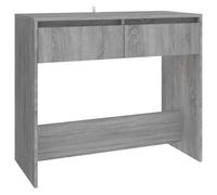 Favemtsl Table console avec 2 tiroirs 89 x 41 x 76,5 cm Gris Sonoma | Table de couloir polyvalente pour le salon et le couloir, idéale sous le miroir avec plateau robuste en bois.