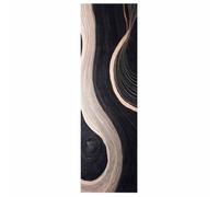 Favemtsl Tapis de cuisine antidérapant en velours - Noir - 150 x 45 cm | Tapis absorbant et doux pour la cuisine et la zone de cuisson, lavable en machine et antidérapant pour un maintien sûr.