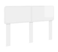 Favemtsl Tête de lit en bois blanc brillant 153 x 3 x 90 cm | Panneau mural élégant pour chambre à coucher, dossier stable en bois, surface brillante facile d'entretien.
