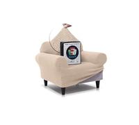 FAVERTI® Bocairent Housse de Fauteuil en Tissu Super élastique pour fauteuils de 70 à 100 cm Beige
