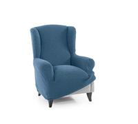 FAVERTI® Housse de canapé à Oreilles Super élastique 3 Places 160 à 190 cm Bleu Ciel Protecteur de qualité en Tissu Jacquard Toucher Coton