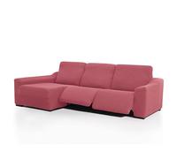 FAVERTI Housse de canapé d'angle Long Gauche (Vue de Face) Deux Pieds | Modèle NOVELE | Housse de Chaise de Relaxation Super réglable Fuchsia Clair | Protecteur de qualité en Tissu Jacquard Toucher
