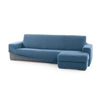 FAVERTI® Housse de canapé d'angle Super élastique avec accoudoir Court Droit (Vue de Face) | Modèle Novel | Bleu Ciel | Protecteur de qualité en Tissu Jacquard Toucher Coton