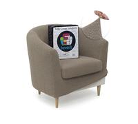 FAVERTI Housse de Fauteuil Club avec Housse de siège | Housse Super élastique Compatible avec Les fauteuils IKEA TULLSTA et BAKLA | Modèle NOVELE | Lin | Tissu Jacquard de qualité Toucher Coton