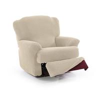FAVERTI® Housse Super élastique pour Fauteuil Relax de 70 à 90 cm Modèle NOVELE Beige Housse de Fauteuil inclinable Pieds séparés Protecteur de qualité en Tissu Jacquard Toucher Coton