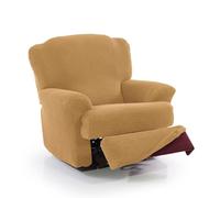FAVERTI® Housse Super élastique pour Fauteuil Relax de 70 à 90 cm Modèle NOVELE Jaune Housse de Fauteuil inclinable Pieds séparés Protecteur de qualité en Tissu Jacquard Toucher Coton