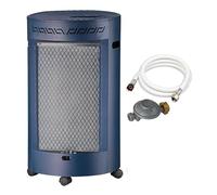 FAVEX - Chauffage d'appoint à gaz Ektor Catalyse - Prêt à l'emploi livré avec Tuyau et détendeur - Intérieur - Brûleur Céramique Catalyse - 2 Puissances de Chauffe - Jusqu'à 25 m² - Blue