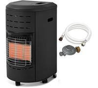 Favex Chauffage d'appoint gaz Calgary 4200 W Infrarouge Acier Noir Jusqu'à 40 m2