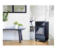 Favex Ektor Fire - Chauffage d'appoint gaz butane à effet flamme avec technologie Infrableu, 3400 W, 3 puissances, chauffage jusqu'à 35 m²
