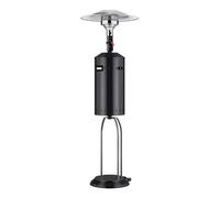 FAVEX - Parasol chauffant à gaz - Cosy Élégance Noir - Extérieur - Prêt à l'emploi livré avec tuyau et détendeur - 3 à 8 KW - 12 m² - 76 x 76 x 218 cm
