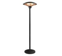 FAVEX - Parasol chauffant électrique Milan Noir - Extérieur - 3 puissances de chauffe - Économique - Résistant - 60 x 60 x 205 cm