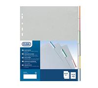 Favorit 400006687 Intercalaires universels avec trous pour classeurs à anneaux avec 6 touches neutres et carton imprimé, format intérieur 22 x 30 cm, en polypropylène (matière plastique non toxique)