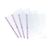 Favorit 400136869 Lot de 25 enveloppes transparentes, perforation universelle, format intérieur 22 x 30 cm, finition lisse, pour feuilles A4, avec bande lilas pastel