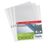 Favorit Air Pochettes Perforées Universelles A4 22x30 cm Lisses Transparentes Paquet de 100 Pièces