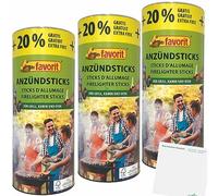 Favorit Lot de 3 boîtes de 100 cubes d'allumage + 20 % gratuit + bloc usy