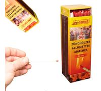 favorit Lot de 50 allumettes de 10 cm de long - Bon et bon marché - Allumage de poêle - Allume-charbon - Allume-barbecue - Cubes d'allumage écologiques - 1242 (1)