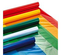 Favorit Lot de 50 rouleaux de couverture en polypropylène transparent effet peau d'orange en couleurs assorties, rouleau de 5 m, hauteur 45 cm, non adhésif