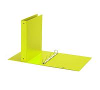 Favorit Neon Classeur en carton, 22 x 30 cm, 4 anneaux ronds, diamètre 30 mm, jaune fluo