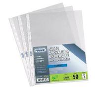 Favorit Pochettes Perforées Transparentes A5 Superior Lisses Épaisseur Élevée 18x24 Cm (Paquet de 25)