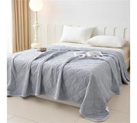 FAWFCJD Couvertures Rafraîchissantes for Les Dormeurs Chauds, Couverture D'été Rafraîchissante for Les Sueurs Nocturnes, Couette Légère Respirante for Toutes Les Saisons(Grey,200x230cm)