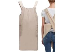fayarrd Tablier En Lin De Coton Doux De Style Japonais, Tabliers Croisés Pour Femmes Avec Poches, Tabliers De Chef Pour Jardinage De Pâtisserie, Tabliers Pour Femmes Avec 2 Poches, Tablier De Cuisson