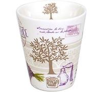 FAYE 1 Gobelet Expresso Provence - En porcelaine - Blanc - H 7.5 cm - D 6.5 cm - Contenance 125 ml BLANC G