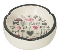 FAYE Petit cendrier en céramique blanche décorée 10 cm BLANC G