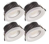 FAZRPIP 4pcs étanche LED Downlight encastré Plat projecteur pour Salle de Bain Cuisine Toilette Panneau Rond lumière intérieure 10W, 20W, 30W, 40W, 50W Globe oculaire rénovation projecteur