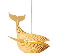 FAZRPIP Lampe Suspendue en Bois De Baleine Lampe Suspendue en Bois Contemporain 1 Lumière Suspension en Bois Lampe Suspendue Art Déco en Bois Lampe Suspendue en Bois De Style Japonais