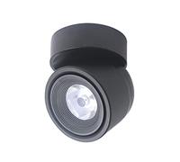 FAZRPIP Plafonnier LED monté en Surface 5W 7W Blanc/Noir plafonnier COB Lampe rotative Spot de Fond pour la Maison Ronde en Aluminium Anti-éblouissement COB projecteurs