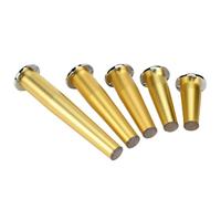 FBANULPEX Pieds de mobilier Industriel à Usage intensif, Pieds de Meubles en métal, Paquet de 4, vis Multicolores de 8 à 20cm, Patins en Caoutchouc antidérapants, Protection du Sol(Gold,12cm)