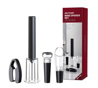FBBULES Set de Tire Bouchon Pompe à Air, Inclut Bouchon Bouteille, Verseur | Ouvre Bouteille, Coupe-Capsule, Vin Accessoire Professionnel, Cadeau pour les Amateurs de Vin