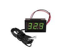 FBBULES Thermomètre Numérique 12V Mini Température Tester avec Sonde étanche Digital Temperature Meter Gauge pour Réfrigérateur Aquarium Congélateurs, Vert