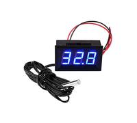 FBBULES Thermomètre Numérique 12V Mini Température Tester avec Sonde étanche Digital Temperature Meter Gauge pour Réfrigérateur Aquarium Congélateurs, Bleu