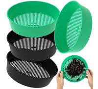 FBHDKJNFG Les Jardins, Soil Sieve Plastic Soil Sieve Filter Reusable Rock Sifter Garden Mesh Sieve Portable Garden Soil Sifter for Home Garden Flower Plant