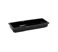 FbqLhe1ahh Variété d'objectifs Plateau égouttoir rectangulaire en céramique for intérieur et extérieur, Soucoupe for compositions Florales de Bureau(Noir)