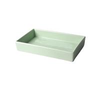 FbqLhe1ahh Variété d'objectifs Soucoupe rectangulaire Minimaliste en céramique for compositions Florales, Plateau égouttoir for Plantes de Jardin(Green)