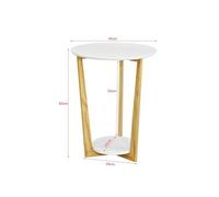 FBT52-WN Table Basse Ronde Guéridon Table d'Appoint Table Café - 3 pieds