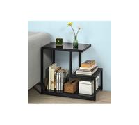 FBT65-SCH Bout de Canapé Table d'Appoint Tables Basses avec 3 Etagères de Rangement