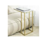 FBT87-G Table d'Appoint Moderne Bout de canapé à Café Table de Chevet Effet Marbre