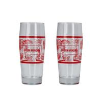 FC Bayern München Lot de 2 demi-verres München - 0,5 l - Transparent