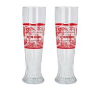 FC Bayern München Lot de 2 verres à bière blanche München - 0,5 l - Transparent
