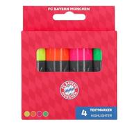 FC Bayern München Lot de 4 surligneurs | Marqueur | FCB