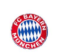 FC Bayern Coussin rond Rekordmeister 50 x 50 cm - rouge/blanc