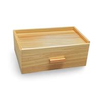 FccsiKoa Organisateur de Bureau en Bois Organisateur à Tiroir Boîte à Thé Coffret à Compartiments avec Plateau Supérieur en Pin Rangement Compact Convient à Cuisine Bureau Cadeau, style to 2