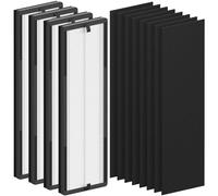 FCFMY Véritable filtre HEPA de rechange compatible avec Eureka NEA120 et Toshiba CAF-W36USW, lot de 2 HEPA (NEA-F1) + 6 pré-filtres à charbon (NEA-C1)