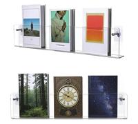 FCfpxwtz Porte-revues Mural en Acrylique | No Perforation,47.24in/120cm x2