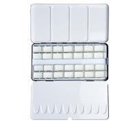 FCLUB Boîte Vide en métal pour Palette de Peinture Aquarelle - Grande boîte en métal avec 28 bacs Pleins