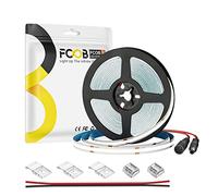 FCOB COB Bande LED Blanc Froid 6000K 480LEDs/m 5M DC24V 8mm CRI90+ Flexible | Haute Densité Lumière variable luminosité uniforme pour DIY décoration(Ne contient pas Contrôle＆Alimentation)