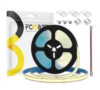 FCOB COB Bande LED Flexible Blanc Naturel 4000K 480LEDs/m 5M 24V RA90+ IP65 | Uniform Haute Densité Intensité variable CE UL Etanche Ruban LED pour DIY Décoration (Sans alimentation contrôleur)